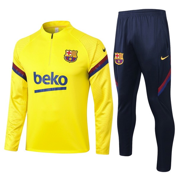 Survetement Football Barcelone 2020-21 Jaune